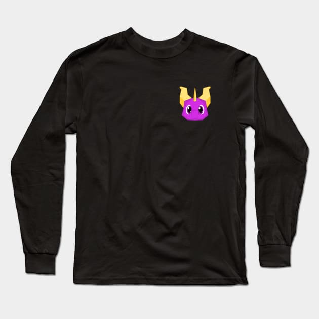 Spyro Chibi Lowpoly Long Sleeve T-Shirt by Albazcythe